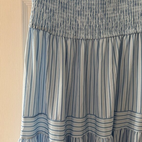 NWWT Commense Blue & White Pinstripe Maxi Dress - Picture 7 of 8